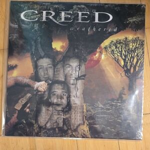 Creed Weathered Vinyl Record - Black and Orange